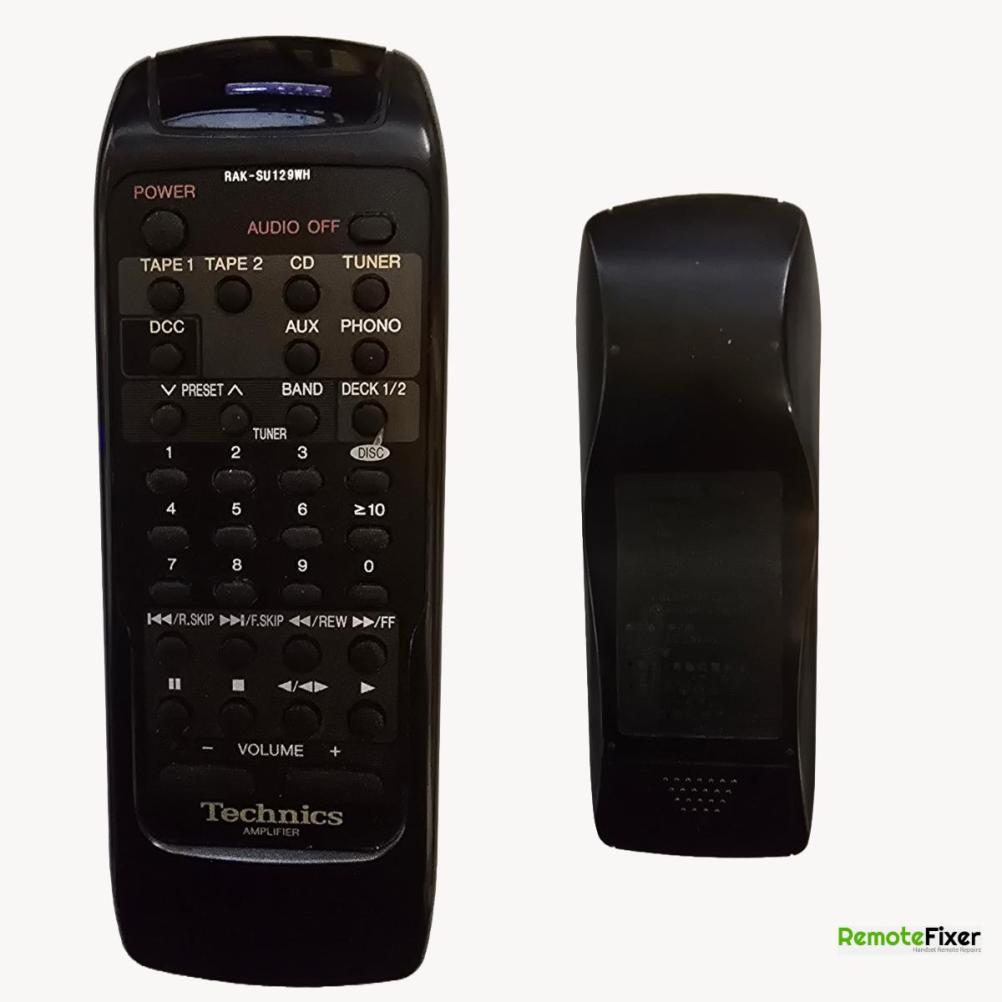 Technics  RAK SU129WH Remote Control - Front Image