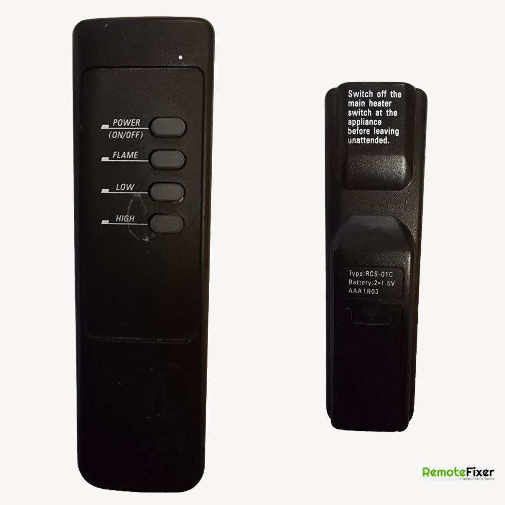 Fireplace  Remote Control - Front Image