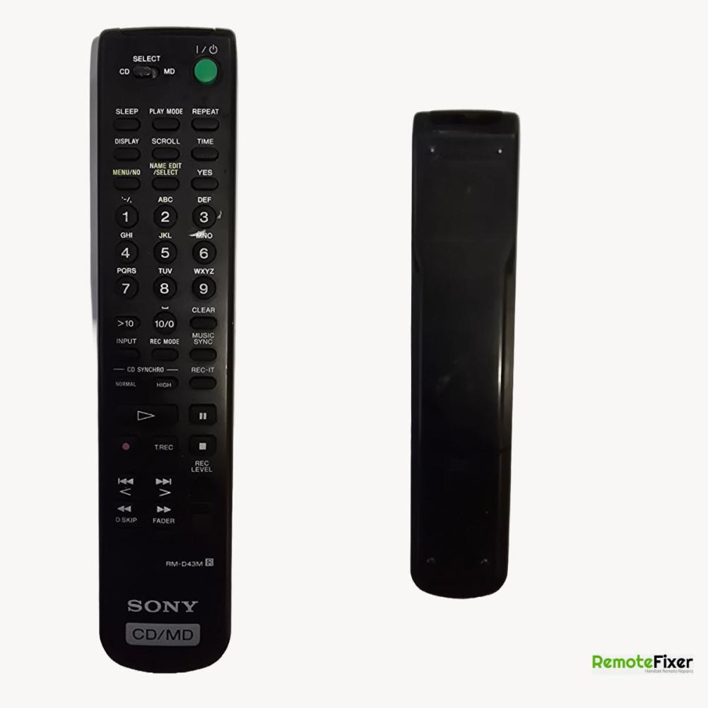 Sony  RM-D43M CD/MD  Remote Control - Front Image