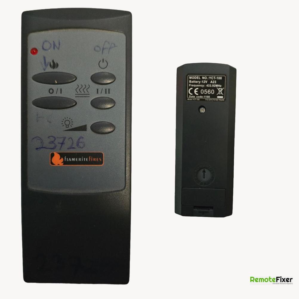 Flamerite YCT-100 Remote Control - Front Image