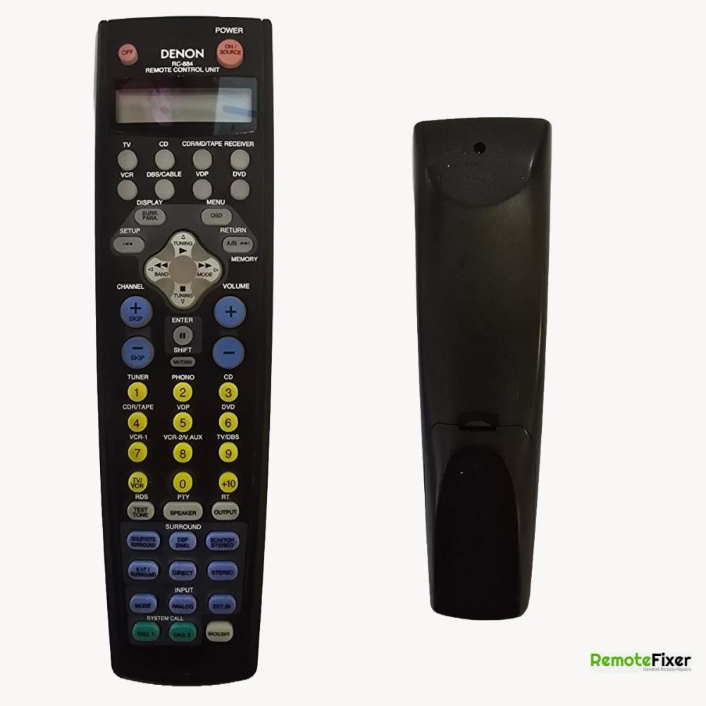 Denon RC-884 Remote Control - Front Image