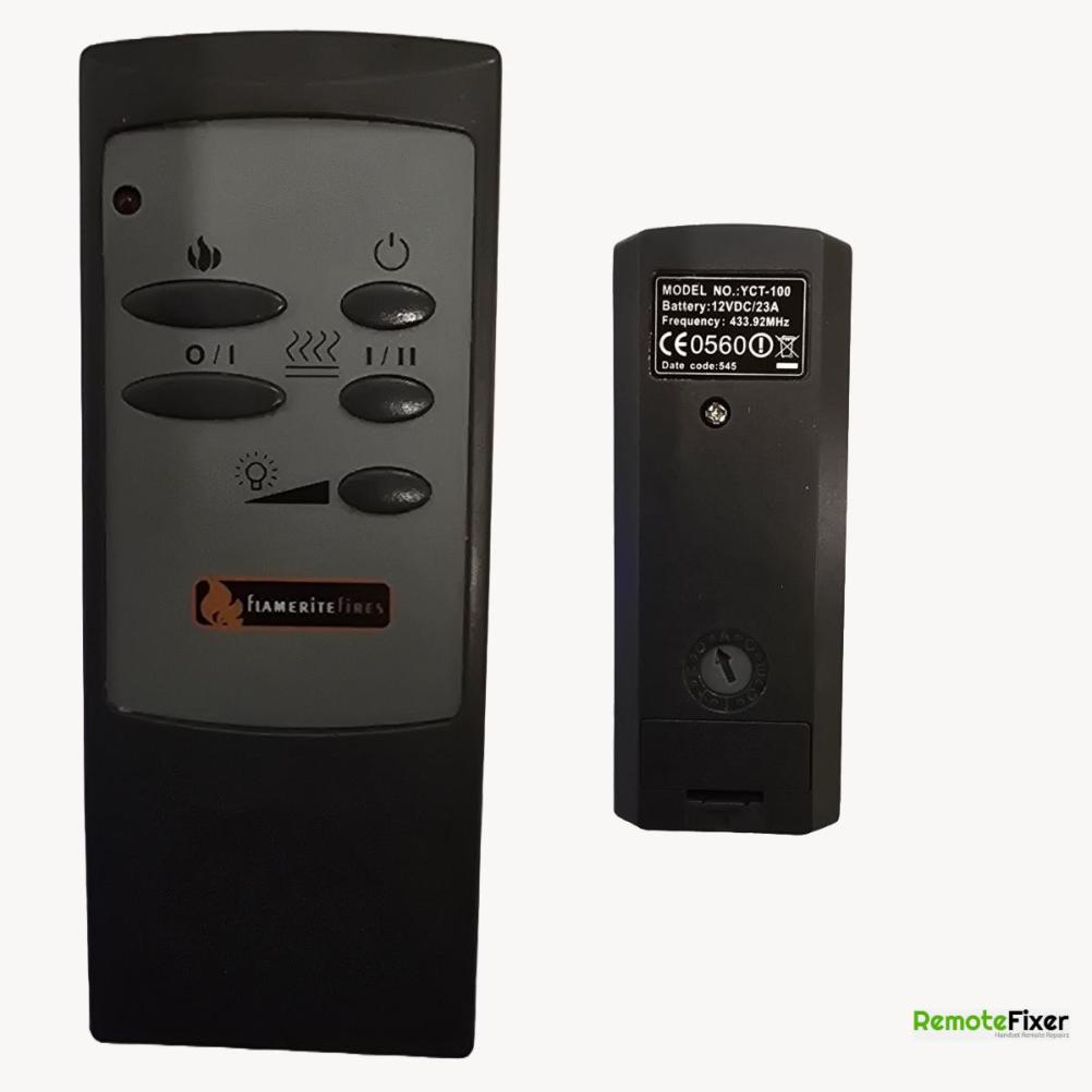 Flamerite electric fire YCT 100 Remote Control - Front Image