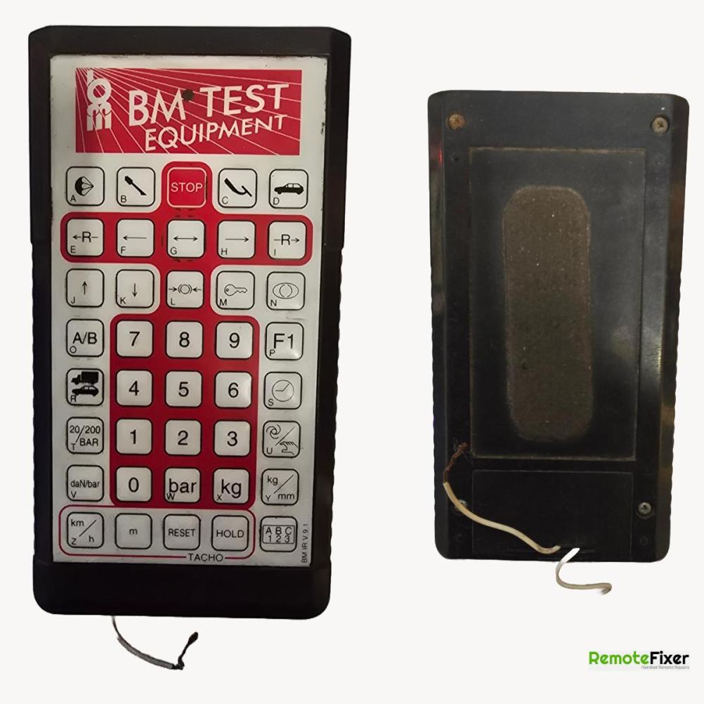 BM Test Equipment  Remote Control - Front Image