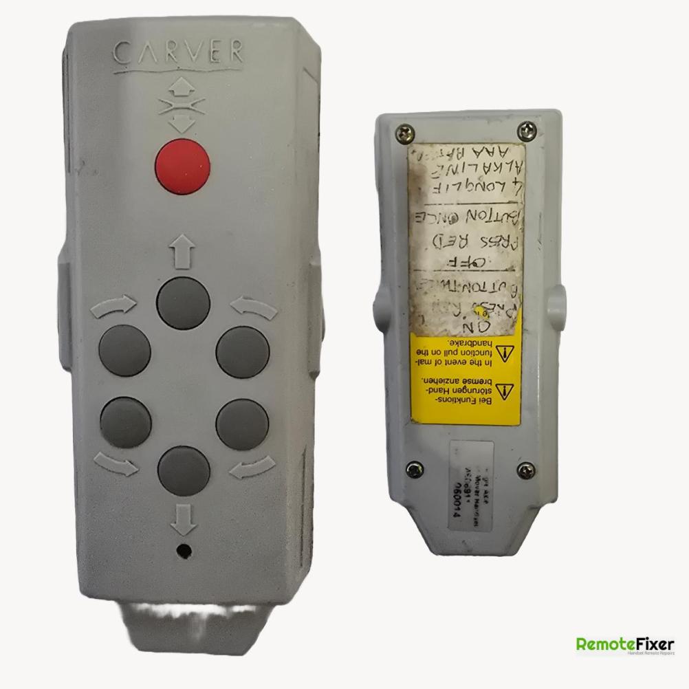 Carver  Remote Control - Front Image