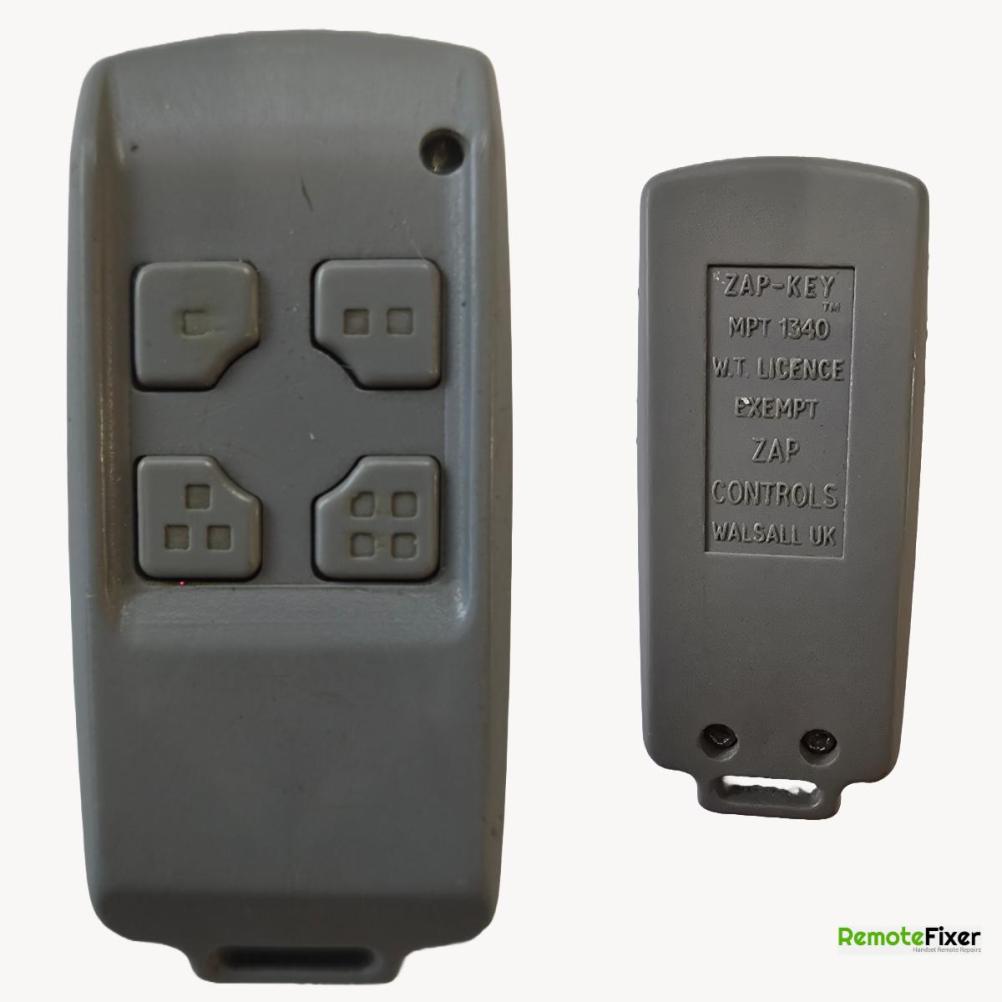 Zap  MPT 1340 Remote Control - Front Image