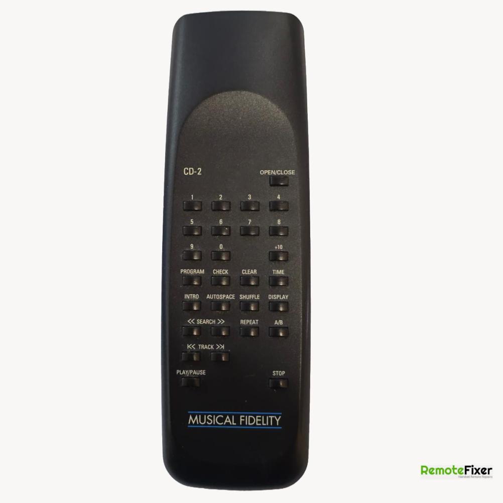 Musical Fidelity  Remote Control - Front Image