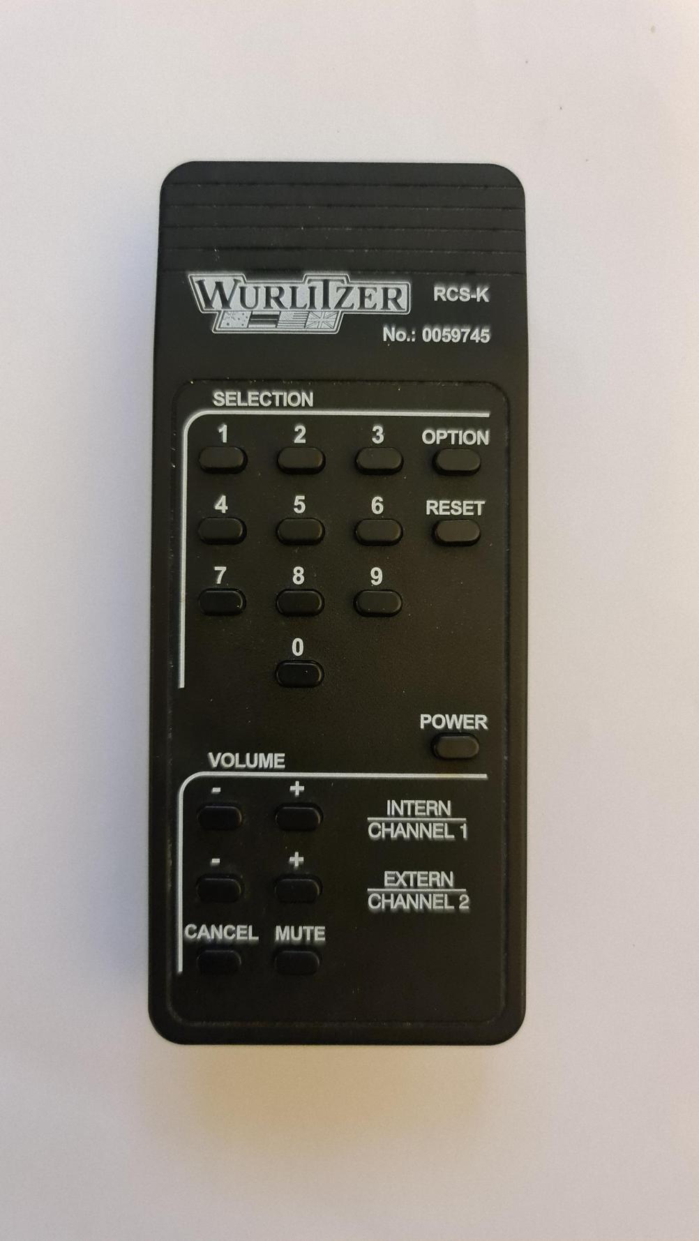 Wurlitzer  RCS-K Remote Control - Front Image