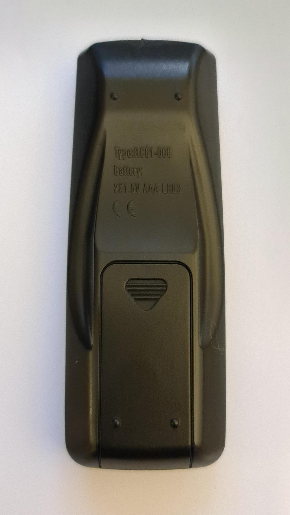 Dimplex RC01-008 Remote Control - Back Image