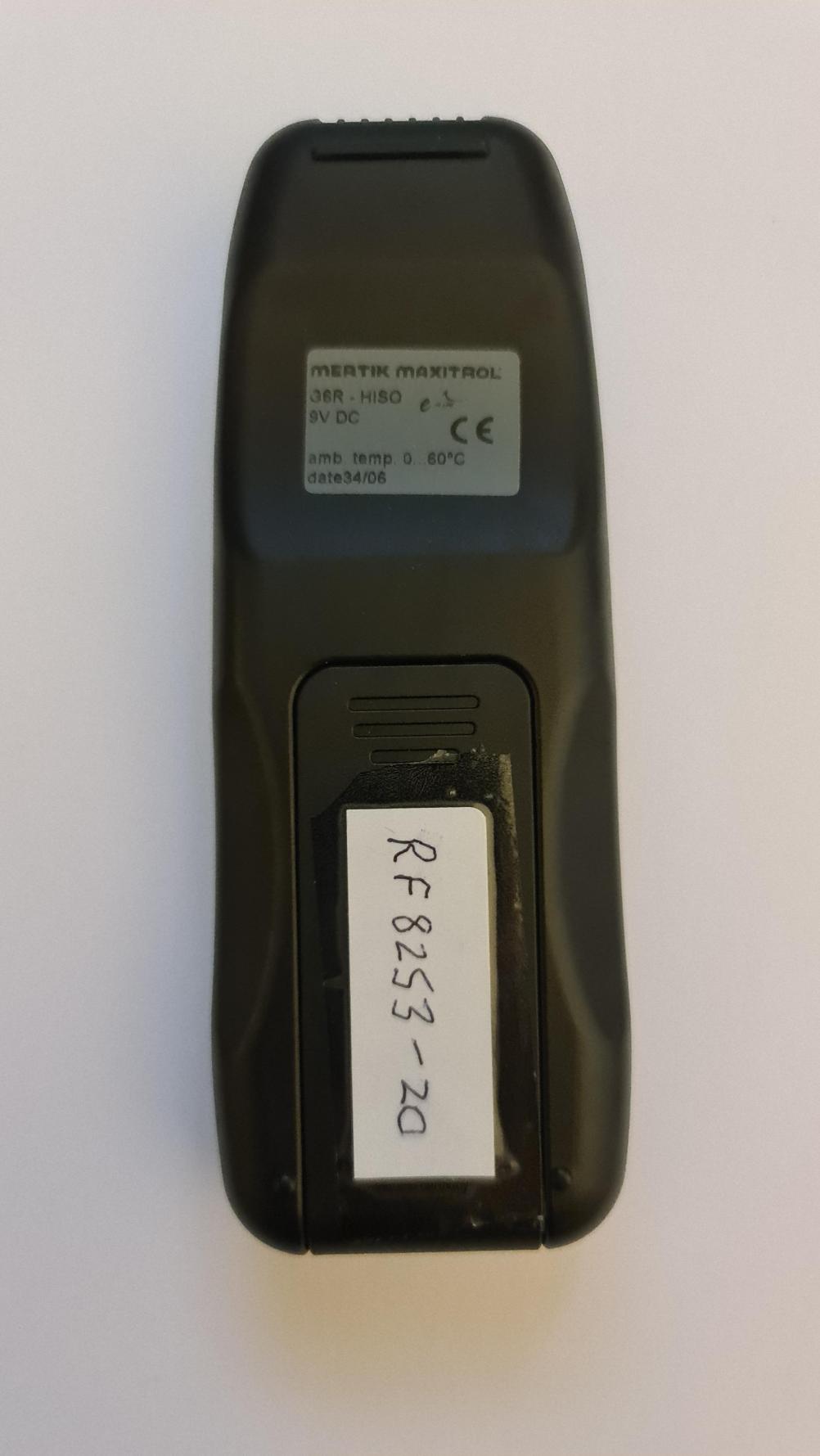 Mertik maxitrol  G6R HISO Remote Control - Back Image
