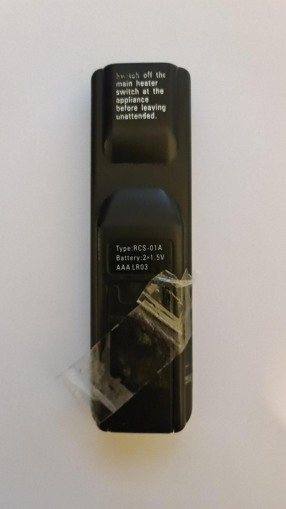 RCS-01A Remote Control - Back Image