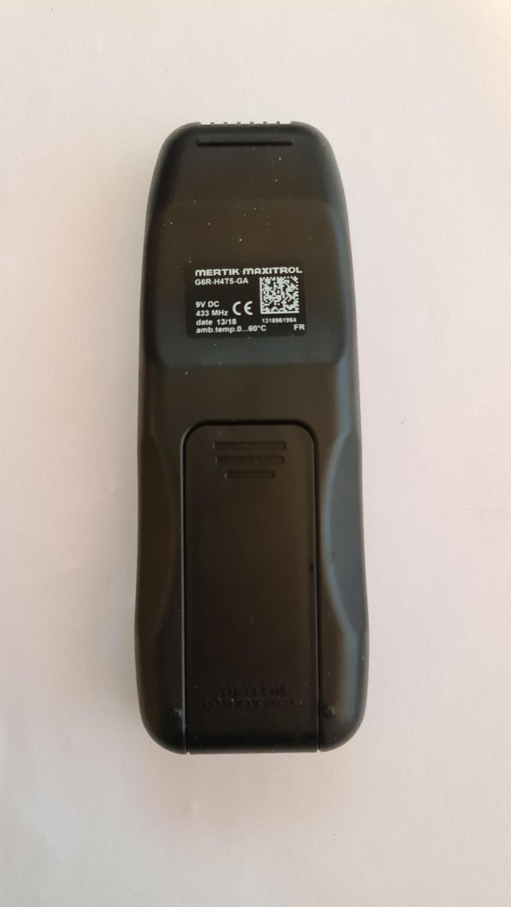 Gazco  Remote Control - Back Image