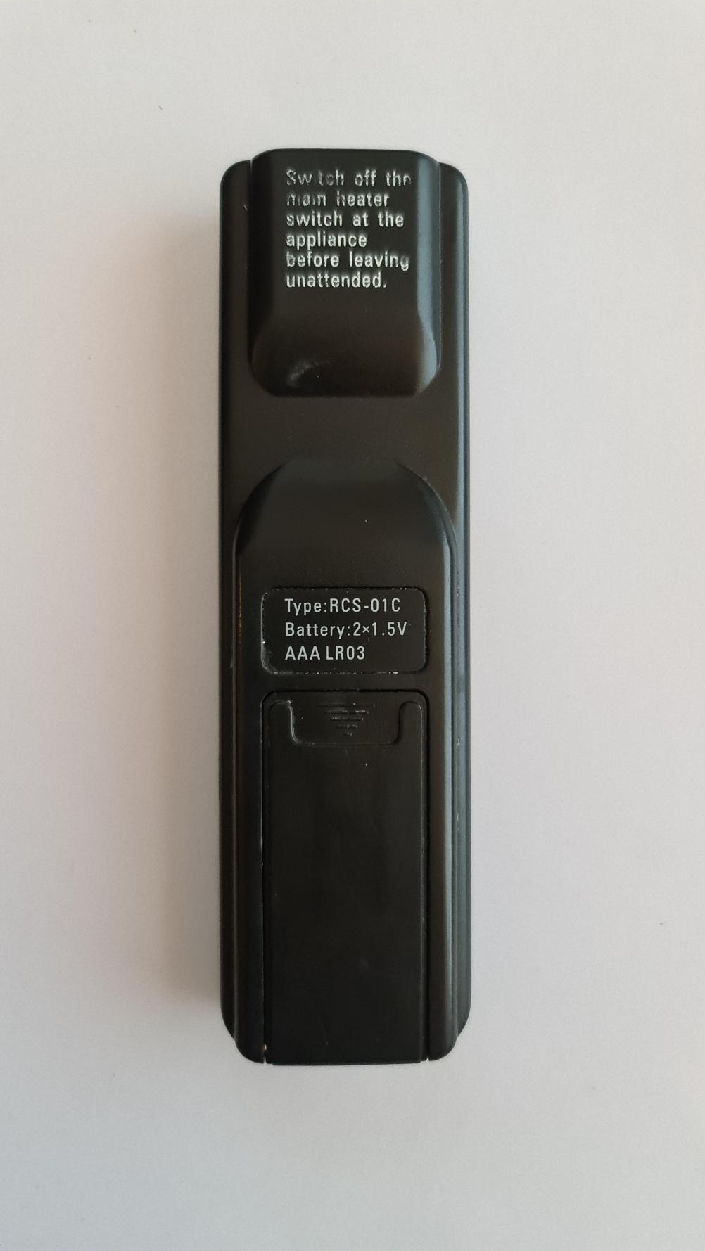 RCS 01C  Remote Control - Back Image