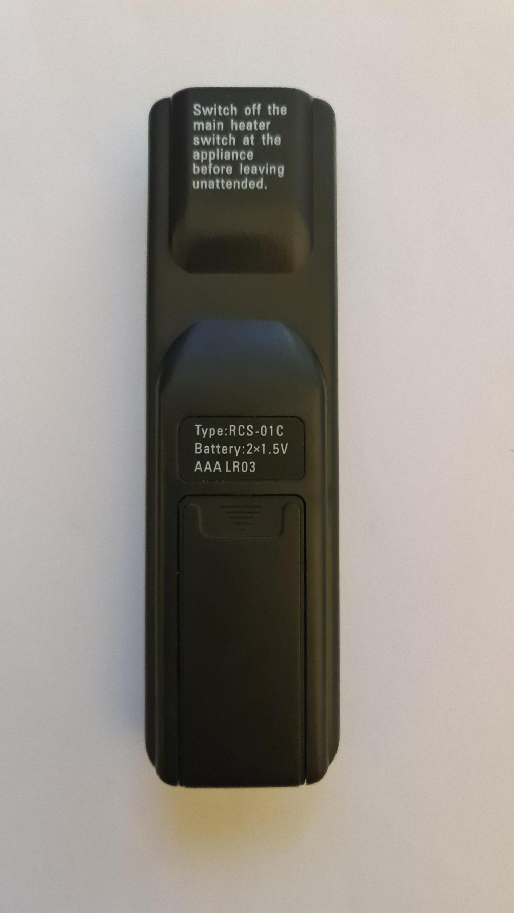 RCS-01C  Remote Control - Back Image