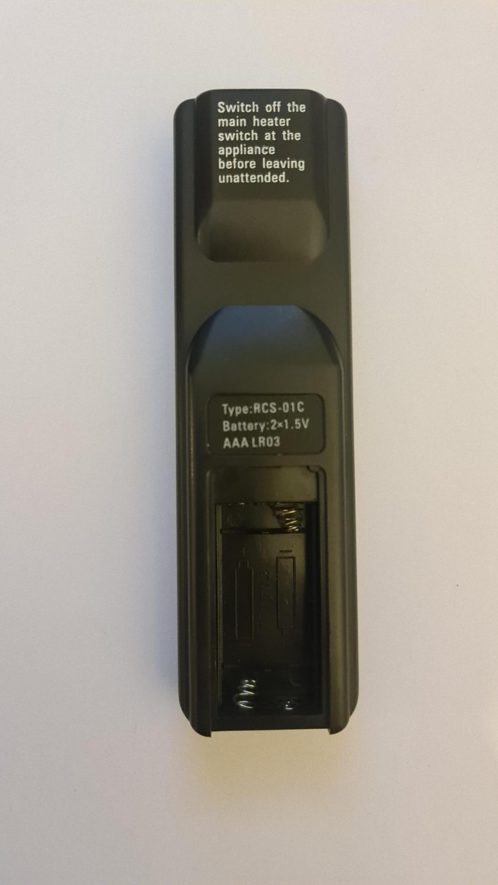 Be modern Detroit  RCS-01C Remote Control - Back Image