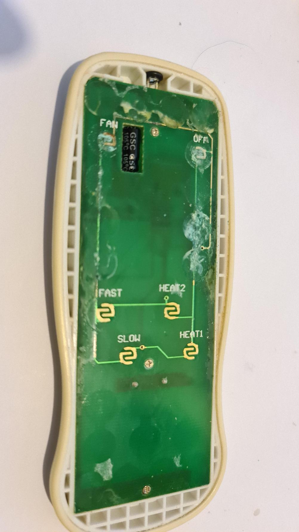 Triton  Body Dryer Remote Control - Inside Image
