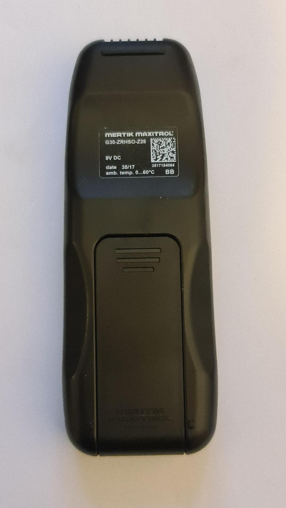 Mertik Maxitol G30 ZRHSO Z26 Remote Control - Back Image