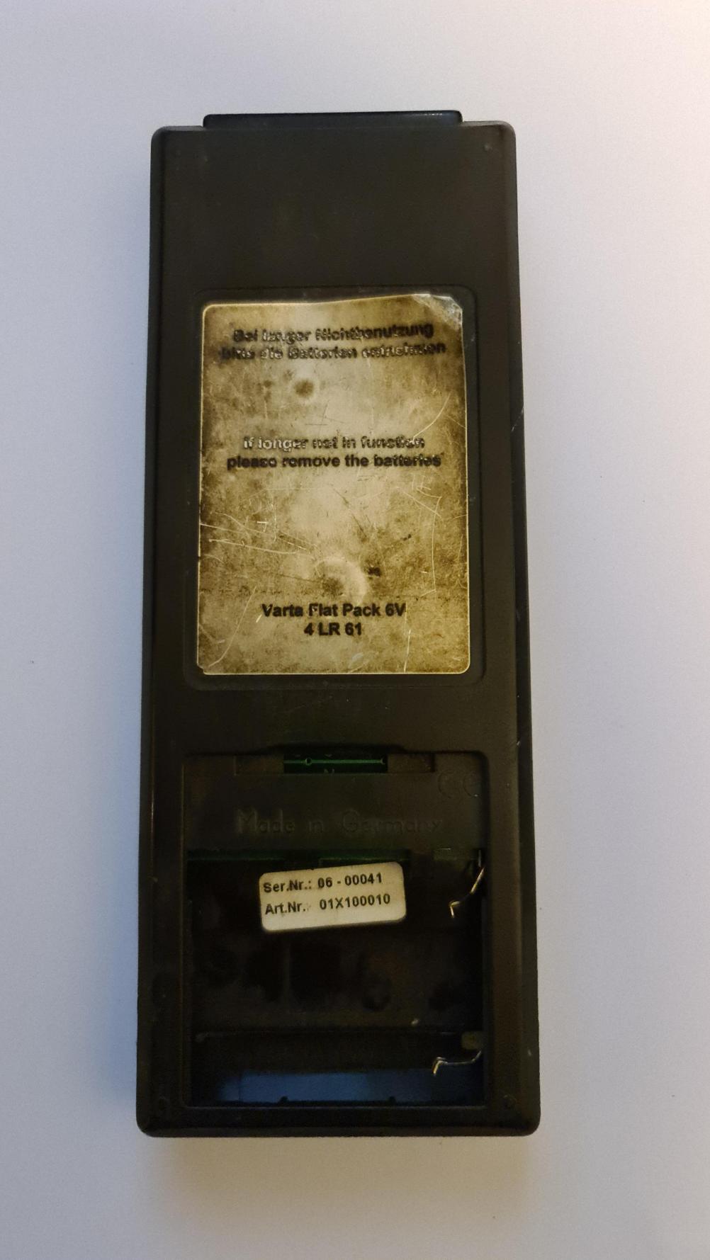 ATT  ARGUS P 220 Mot Remote Control - Back Image