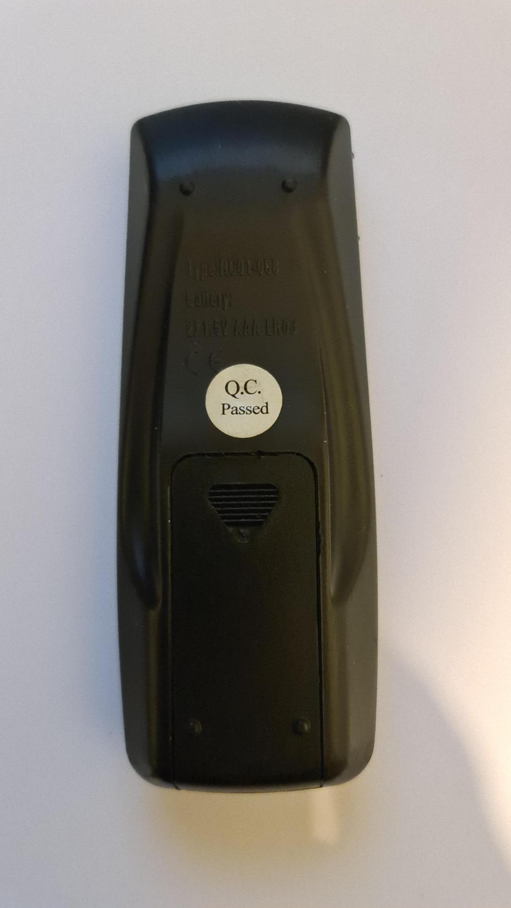 Dimplex  Remote Control - Back Image