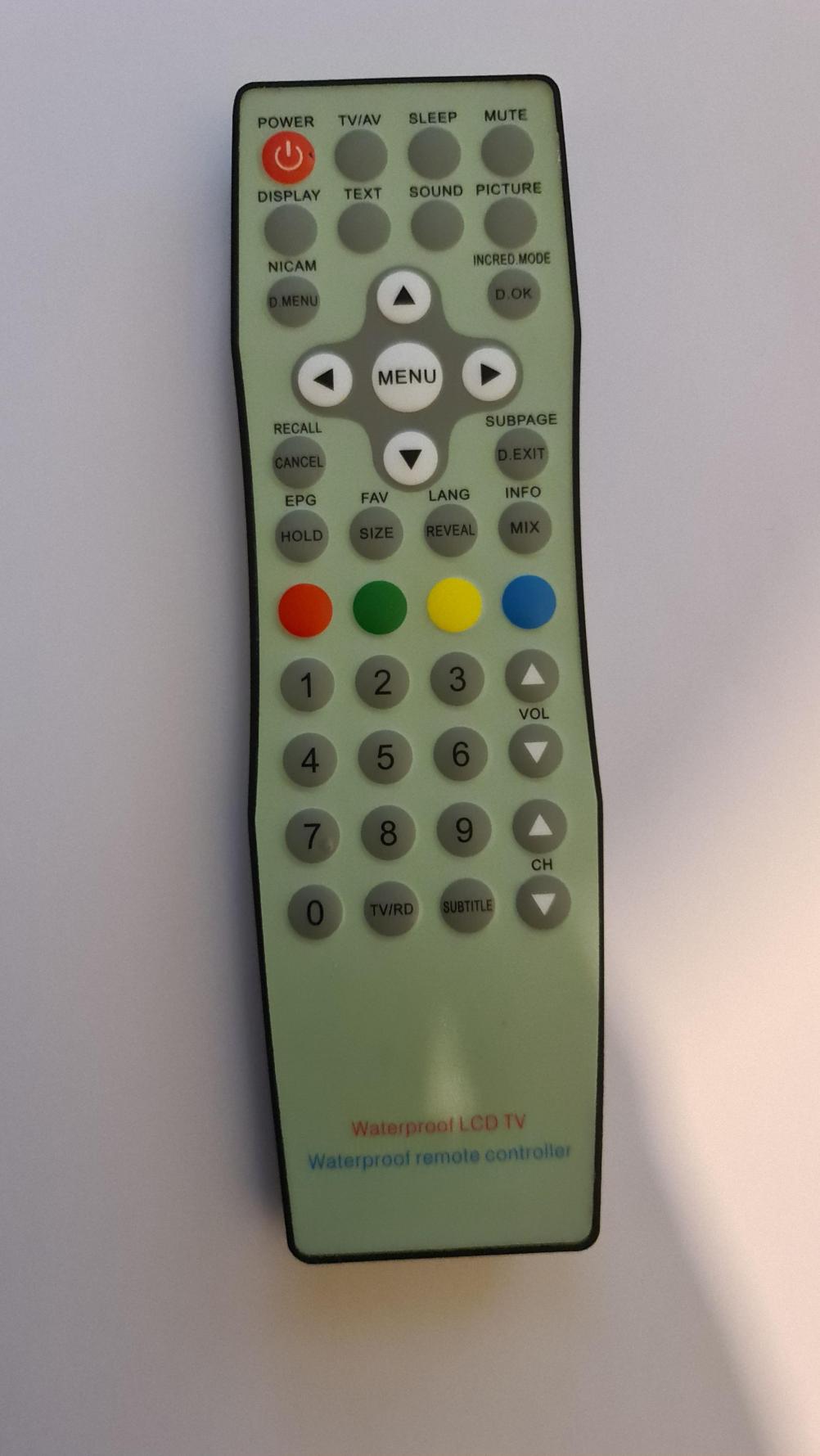 TW128  Remote Control - Front Image