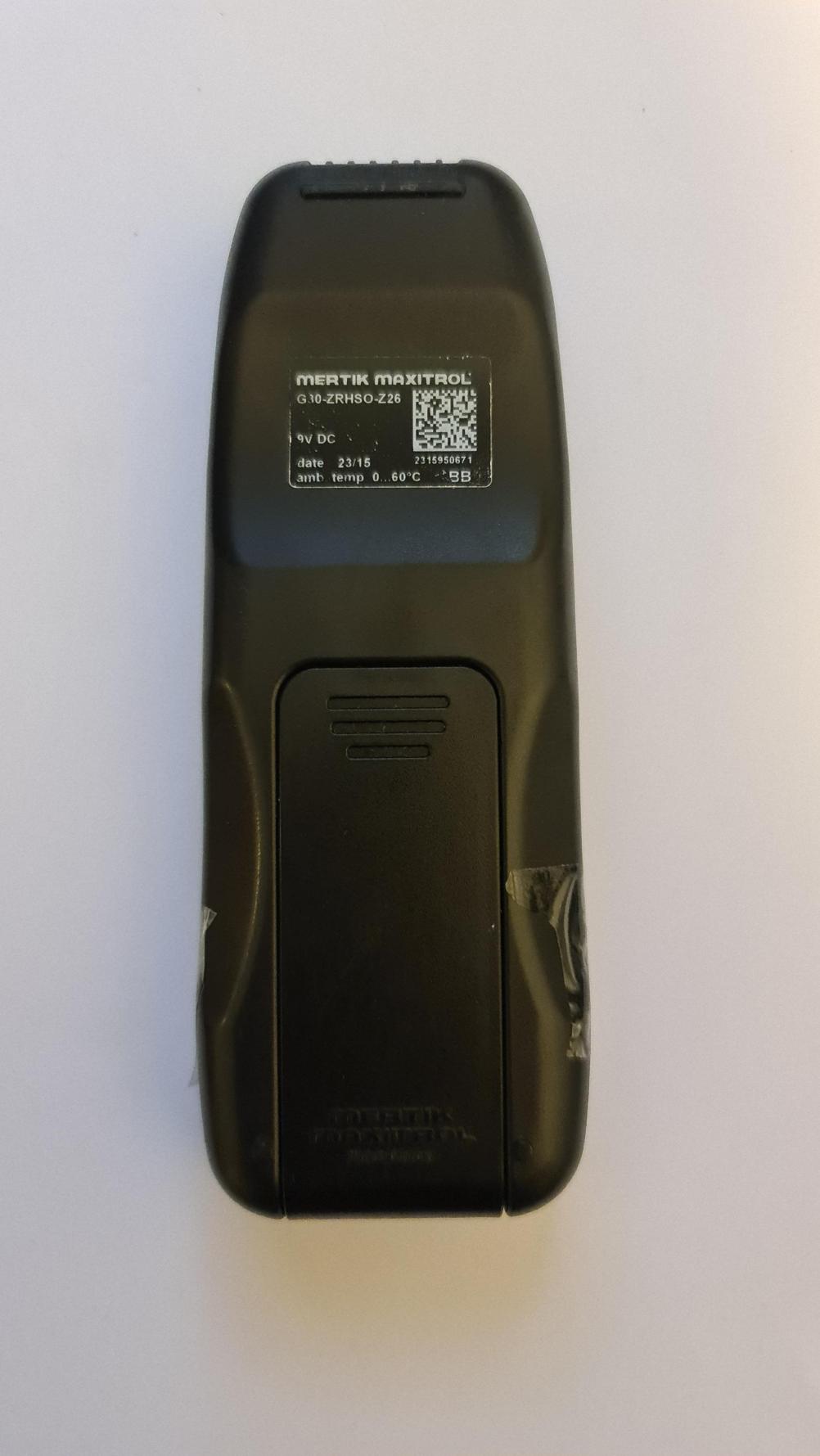 Mertik  Remote Control - Back Image