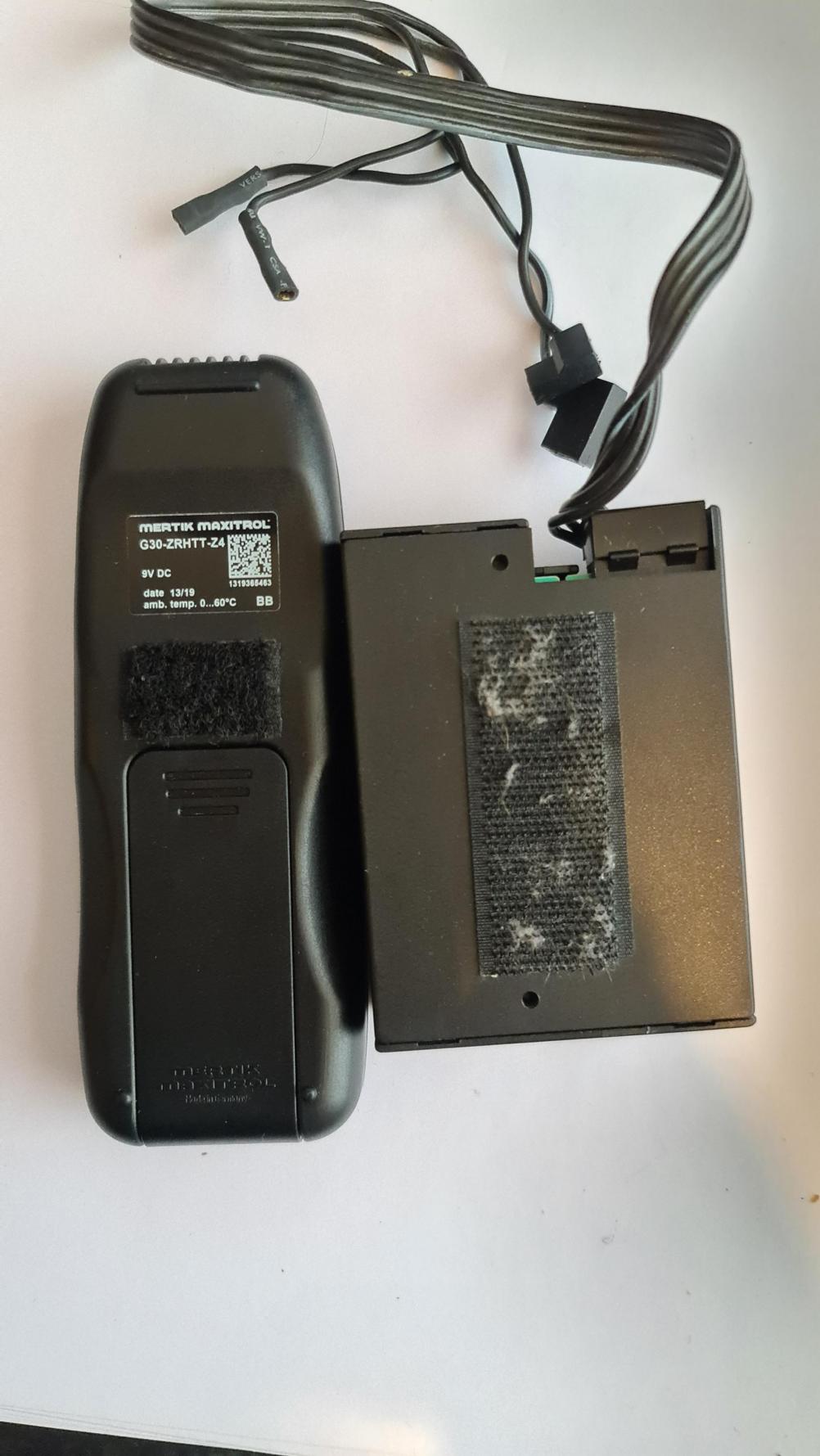 Mertix Maxitrol G30-ZRRTT and G30-ZRHTT-Z4 Remote Control - Back Image