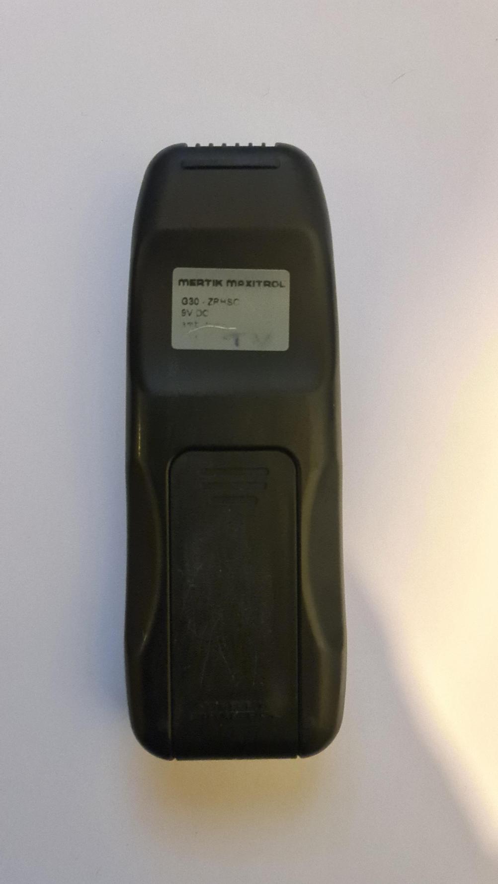 Mertek Maxitrol  G30 ZRHSO Remote Control - Back Image