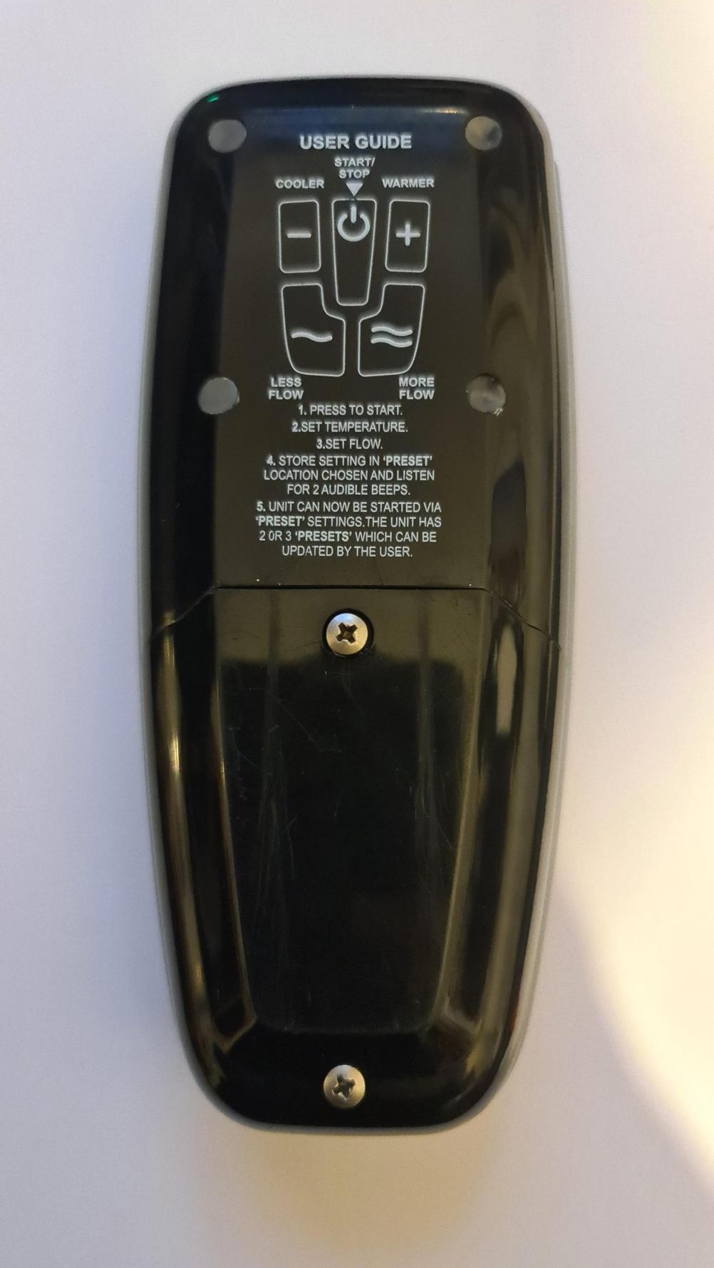 Hudson Reed  Remote Control - Back Image