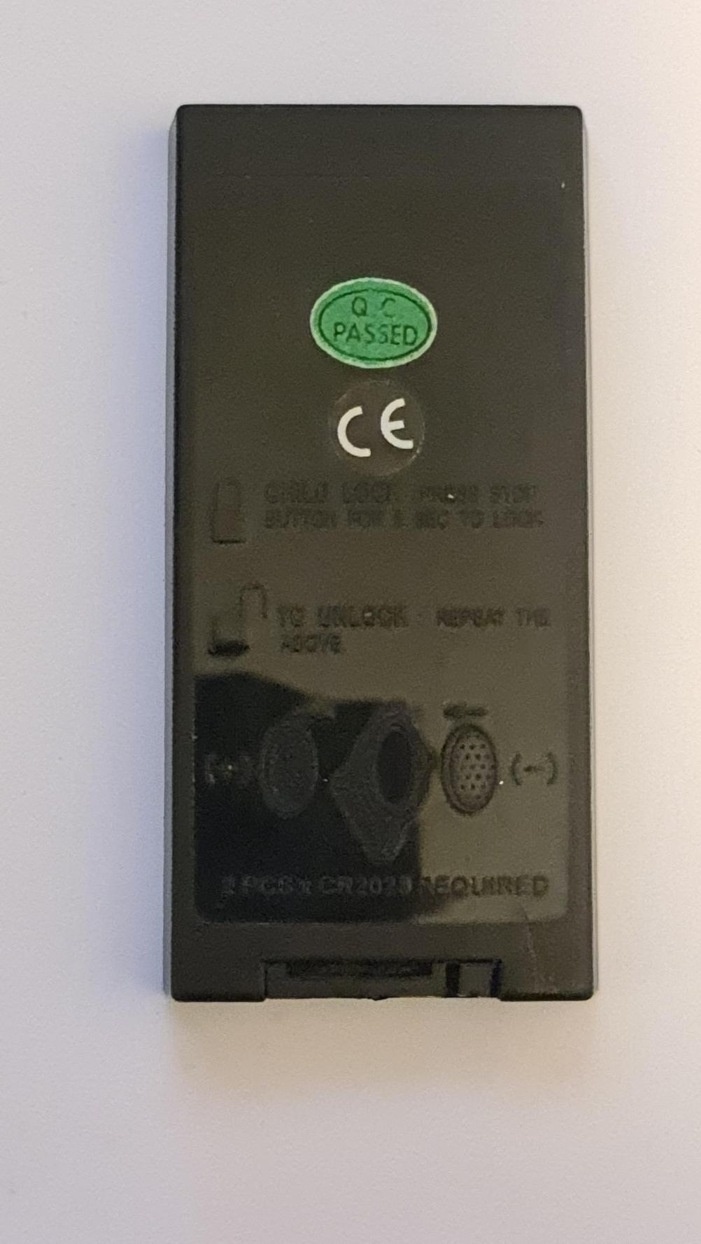   Remote Control - Back Image