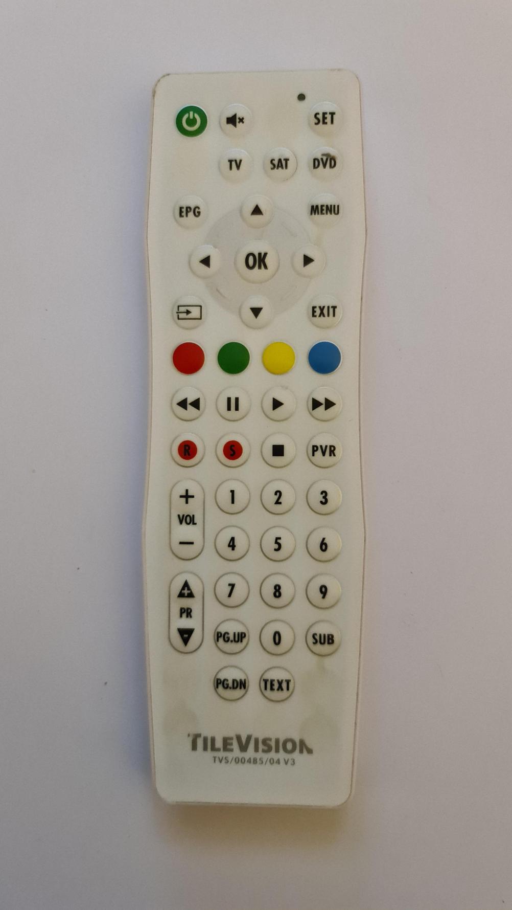 Tilevision  TVS/00485/04 v3 Remote Control - Front Image