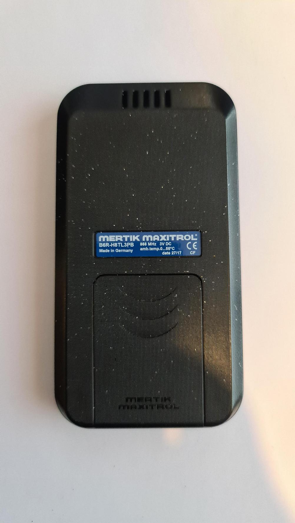 Mertik Maxitrol   Remote Control - Back Image