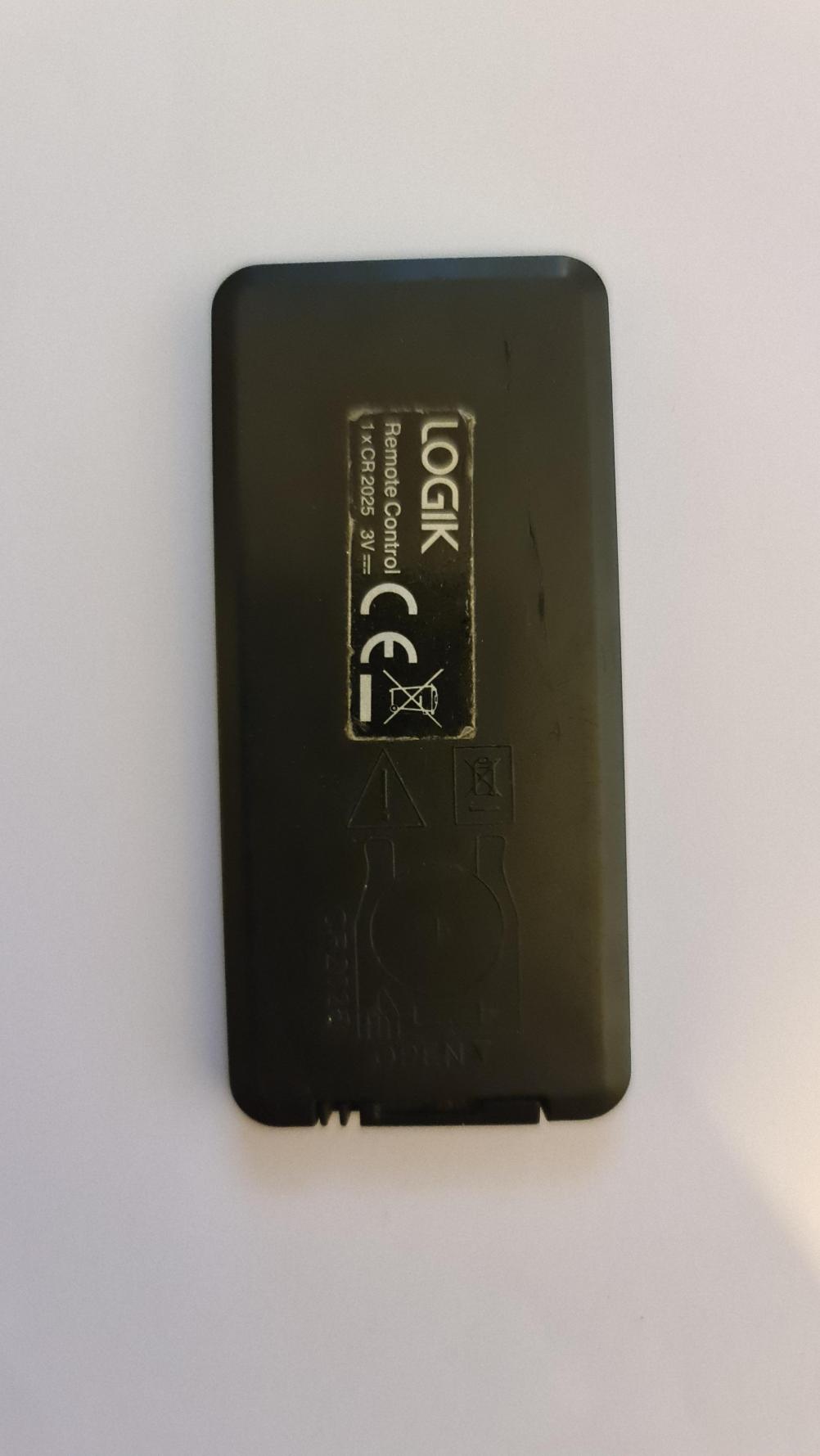 Logik  Remote Control - Back Image