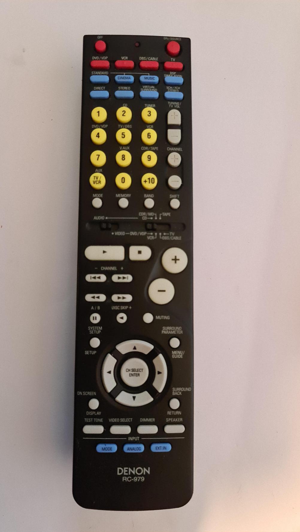 Denon RC-979  Remote Control - Front Image