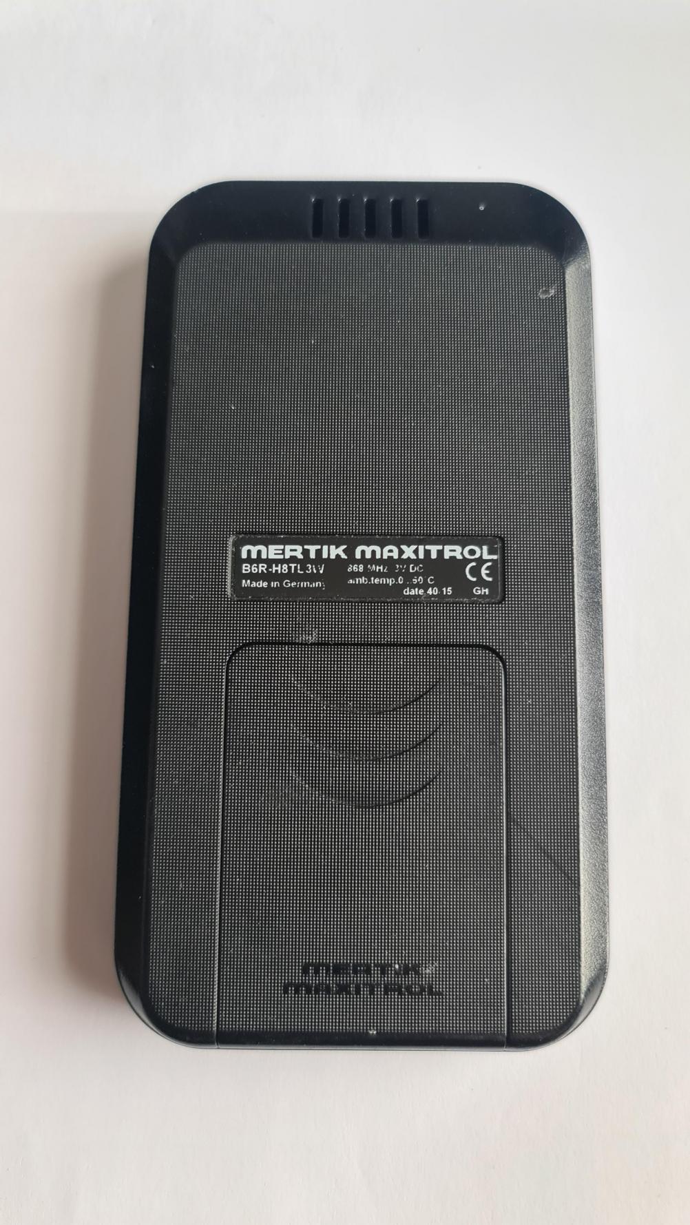 Mertik Maxitrol  Remote Control - Back Image