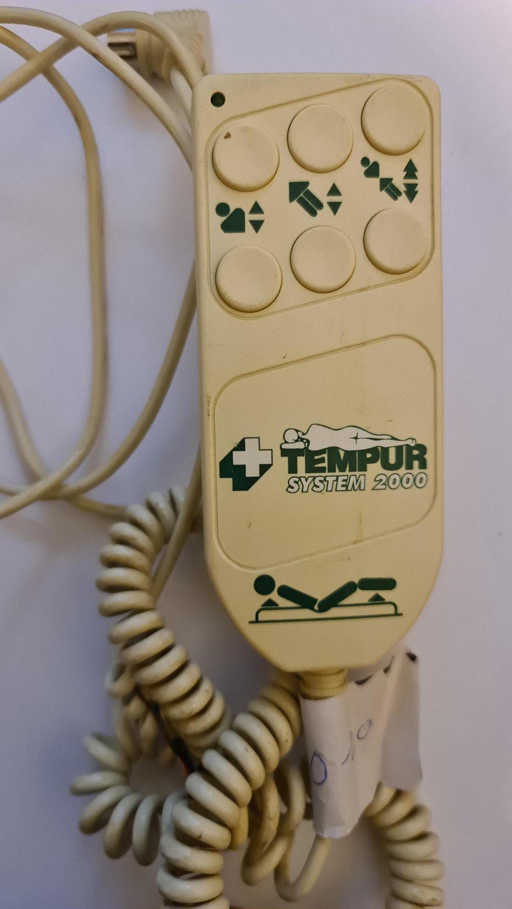 Tempur  System 2000  Remote Control - Front Image