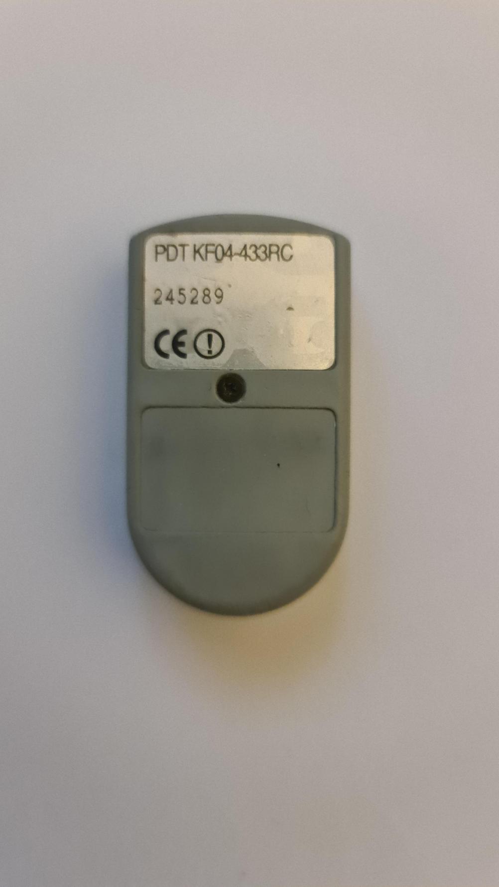 PDT KF04 433RC Remote Control - Back Image