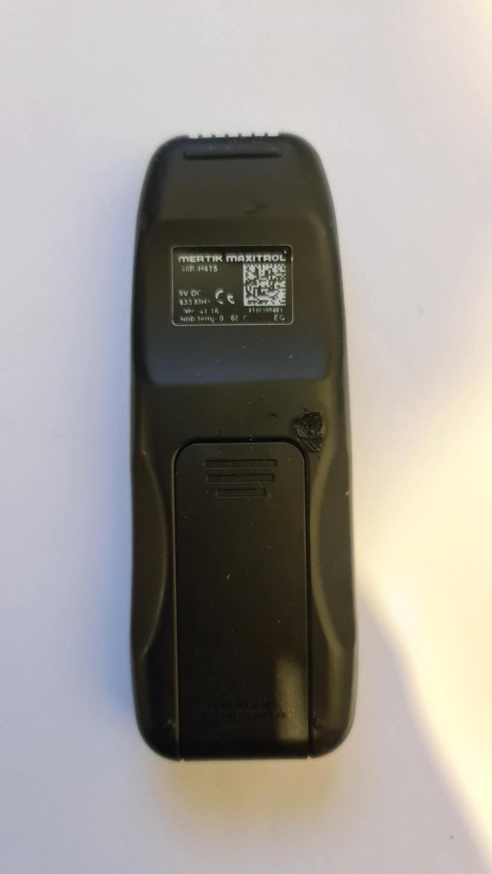 Mertik Maxitrol  G6R-H4T5 Remote Control - Back Image