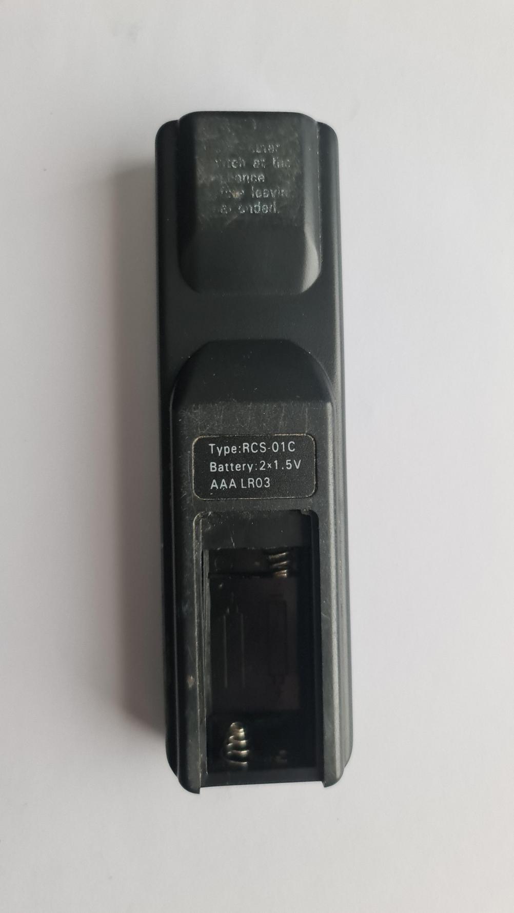 Aurora Victoria RCS-01C Remote Control - Back Image