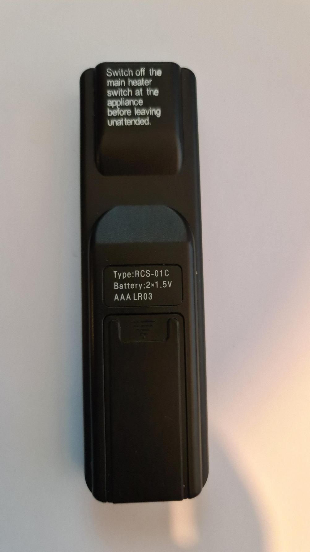  RCS-01C Remote Control - Back Image
