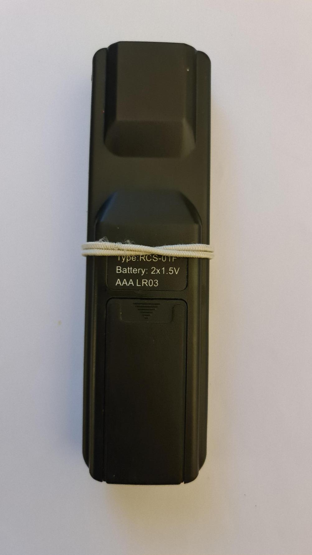  RCS-01F Remote Control - Back Image