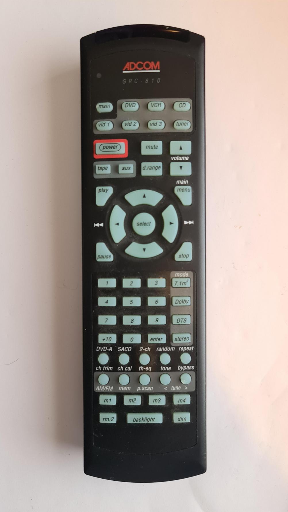 Adcom grc 810 Remote Control - Front Image