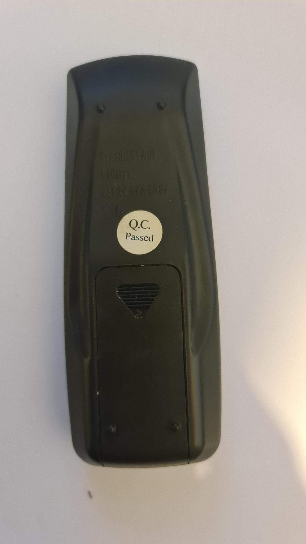 Creda  RC01-008 Remote Control - Back Image