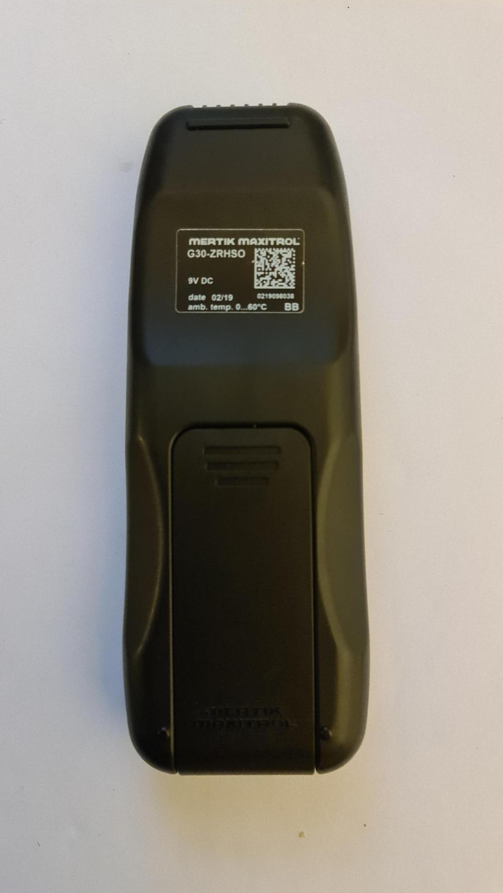 Mertik Maxitrol  Remote Control - Back Image