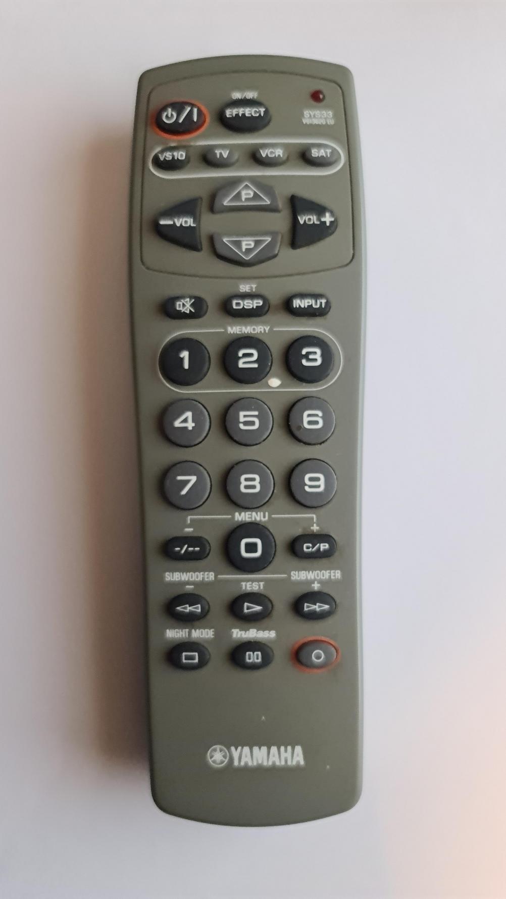 Yamaha  SYS33 Remote Control - Front Image