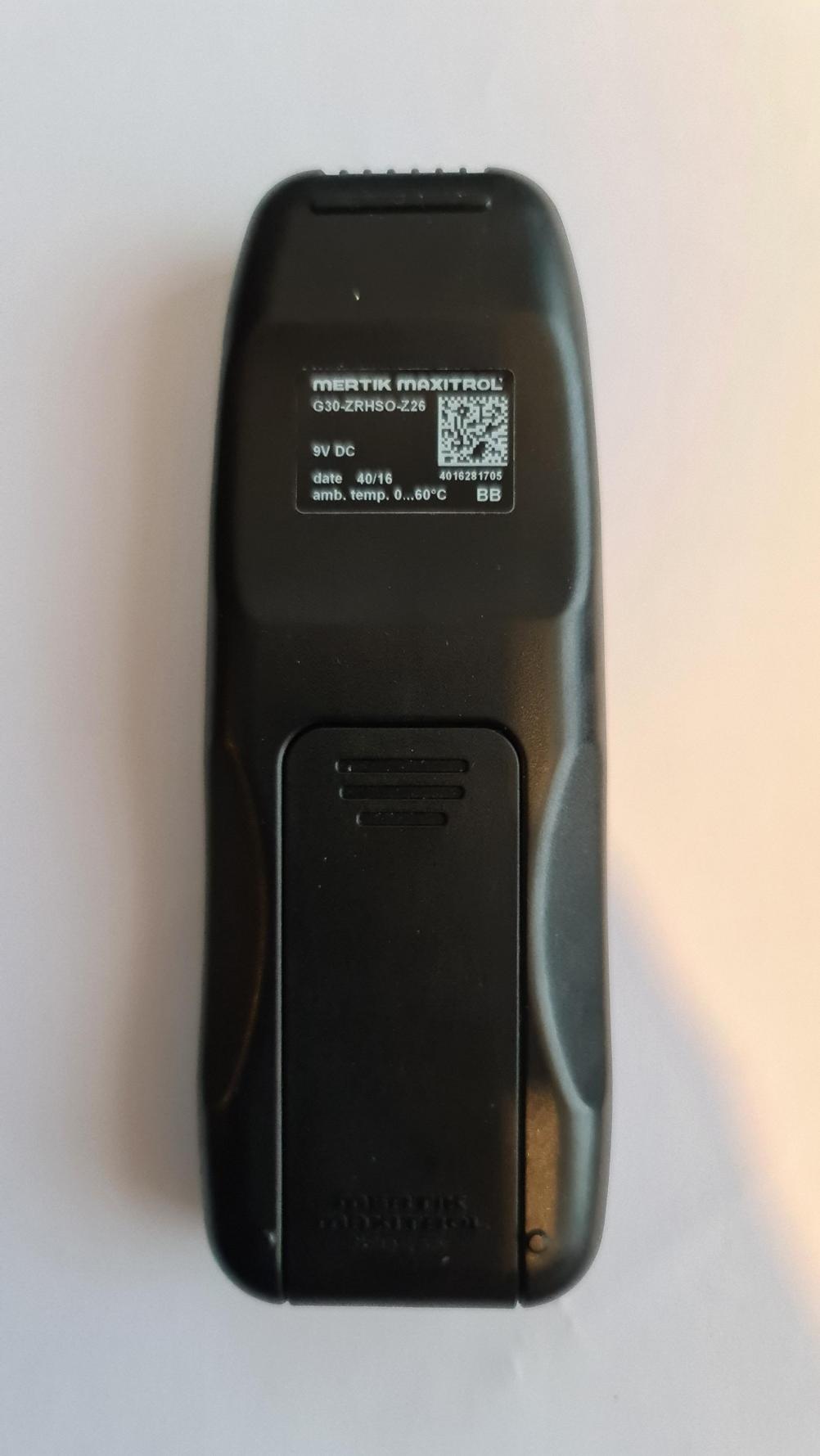 Mertik Maxitrol G30-ZRHSO-Z26 Remote Control - Back Image