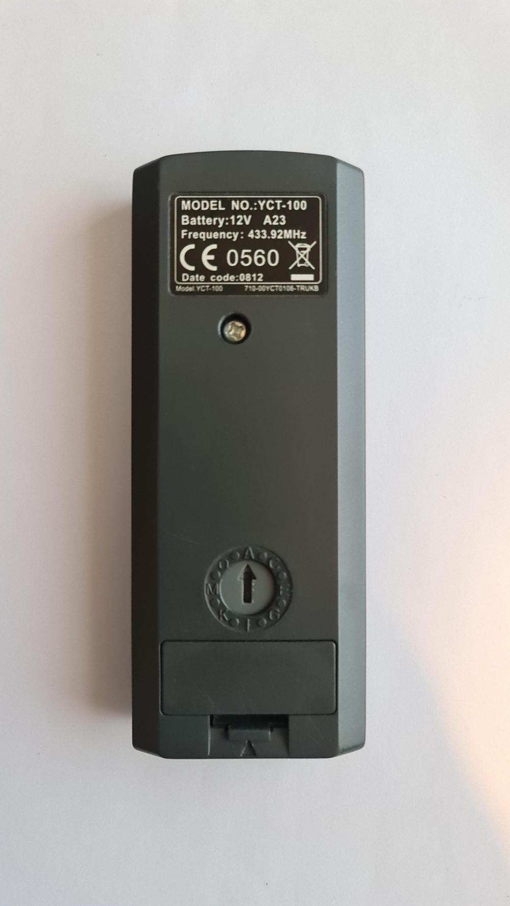 Flamerite  Remote Control - Back Image