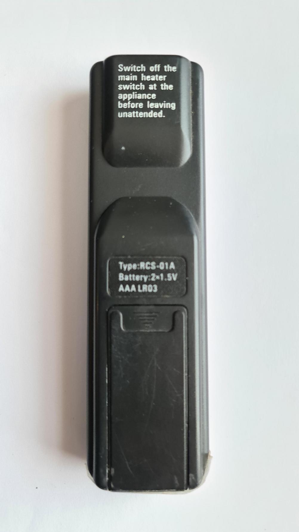 RCS-01A  Remote Control - Back Image