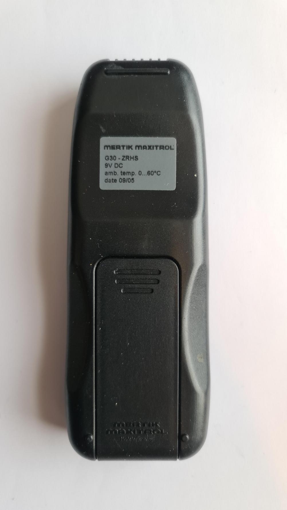 mertik maxitrol   Remote Control - Back Image