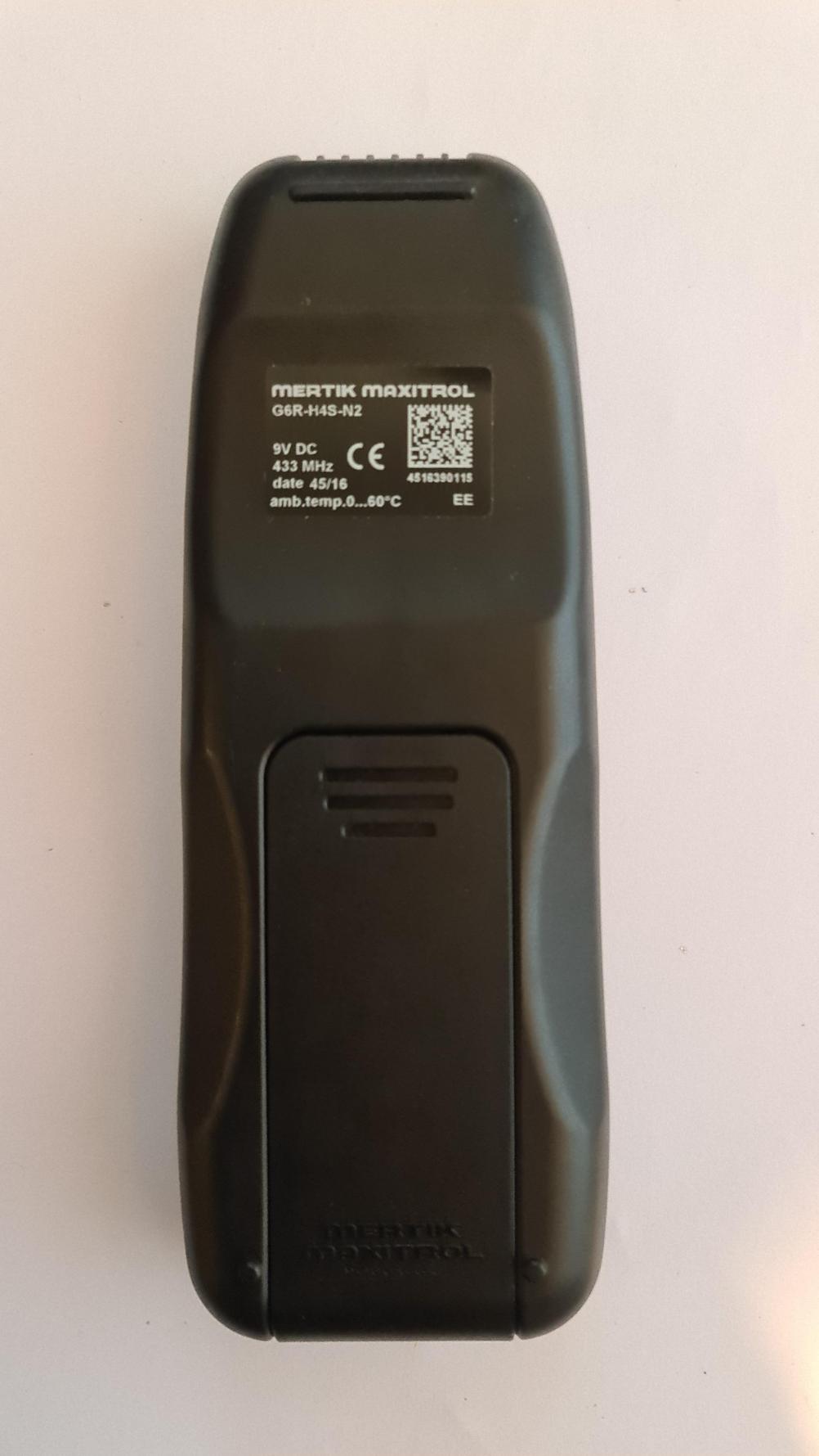 Nu Flame  Remote Control - Back Image