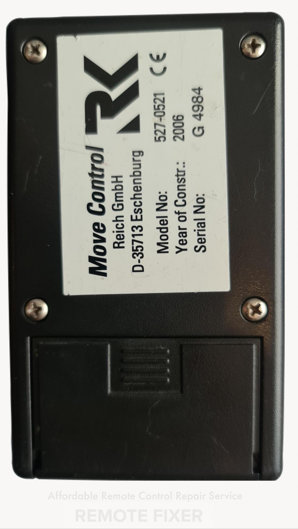 Reich 527- 0520 Remote Control - Back Image