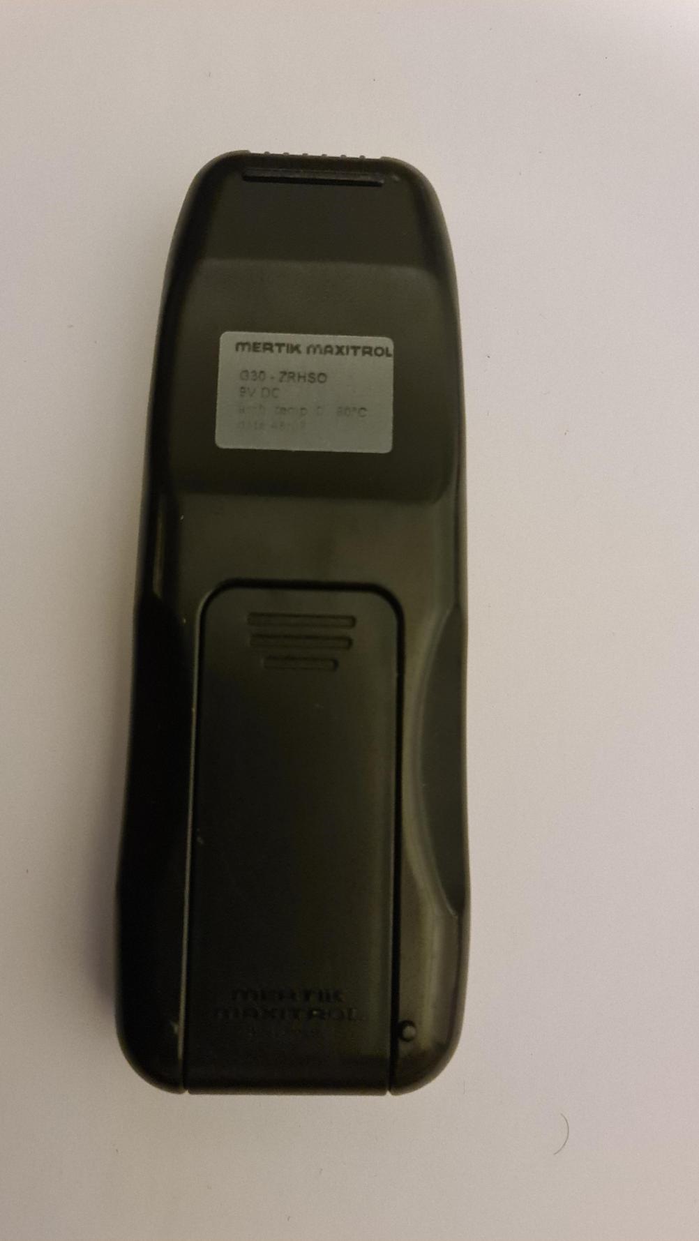 mertik maxitrol  Remote Control - Back Image